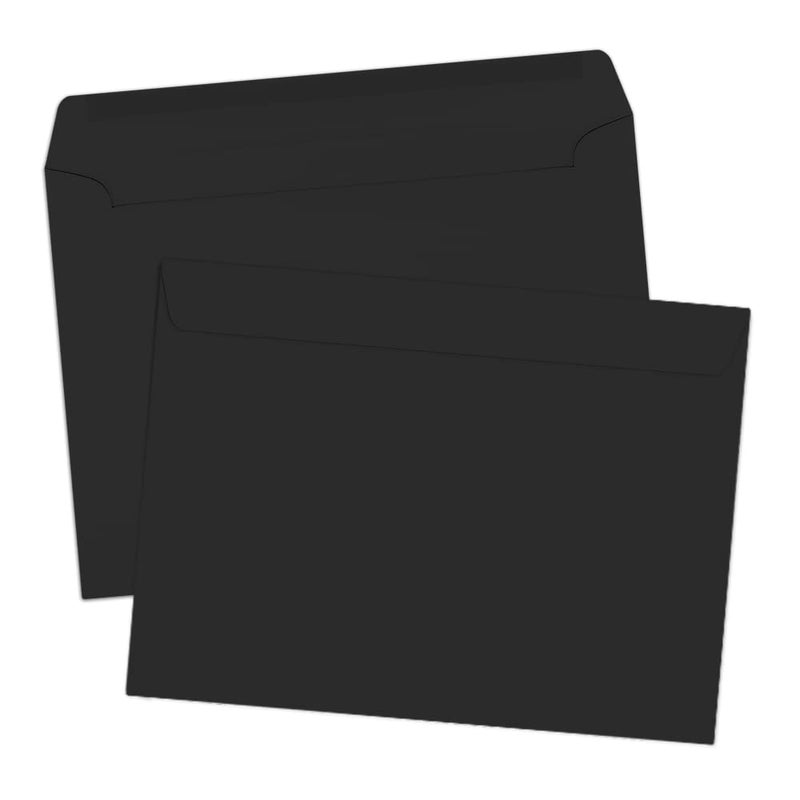 LUXPaper 9 x 12 Booklet Envelopes | Midnight Black | 80lb. Text | 50 Qty - Image 3